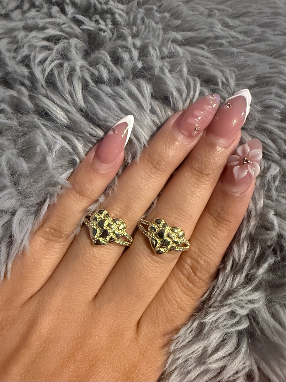 New women’s gold plated nugget ring
